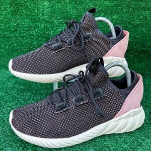 Adidas Tubular Doom Sock PK Womens 7.5 Black Pink Primeknit Sneakers‎ BY9335